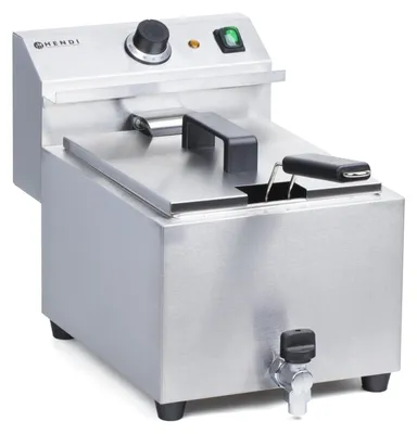 Zdjęcie produktu dla Hendi 209202, Frytkownica, 8 l, 50 °C, 190 °C, Pojedyńczy, Srebrny