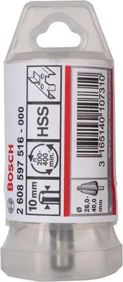Produktbild von Blechschälbohrer HSS, zylindrisch, 24 - 40 mm, 89 mm, 10 mm