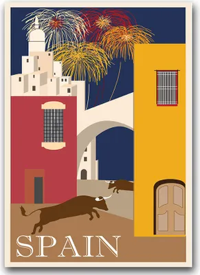 Produktbild von Poster - Canvas - Leinwand - 59,4 cm x 84,1 cm - Fotoposter - Leinwandkunst - Spanien