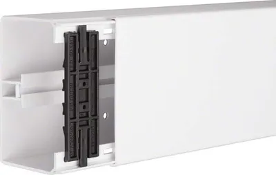 Produktbild von Hager Leitungsführungskanal mit Geräte/Trennwandeinbauoption PVC FB 80x130 mm vweiß, Kabelkanal, Weiß, Polyvinylchlorid (PVC), 130 mm, 82 mm