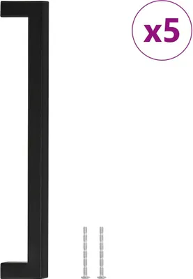 Produktbild von vidaXL Möbelgriffe 5 Stk. Schwarz 224 mm Edelstahl