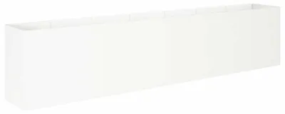 Image de vidaXL Pot de jardin blanc, 280 x 40 x 60 cm, en acier laminé à froid