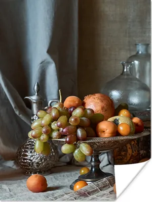 Produktbild von MuchoWow® Poster Stilleben - Schale - Obst 90x120 cm - Wohnzimmer