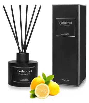 Duftstäbchen-Diffuser 100 ml, Zitrone, 8 Stäbchen, langanhaltend