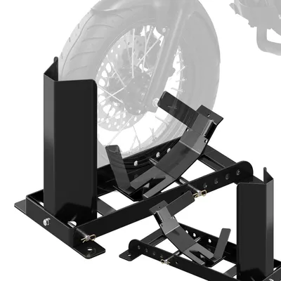 Image de Support moto - Réglable pour roues de 16 à 21 pouces - Charge jusqu'à 680 kg - Roue avant et arrière