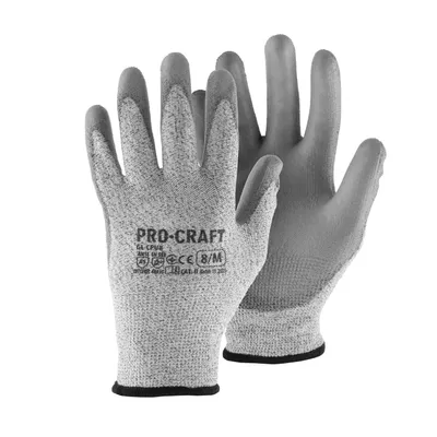 Produktbild von Arbeitshandschuhe aus Polyurethan, schnittfest, Größe XL, Procraft GL-CPU10