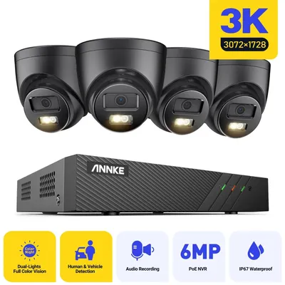 Produktbild von Überwachungskamera – Kamerabeobachtung – Sicherheitskamera – CCTV-Kamera – 8-Kanal, 3K Ultra HD – Wasserdicht