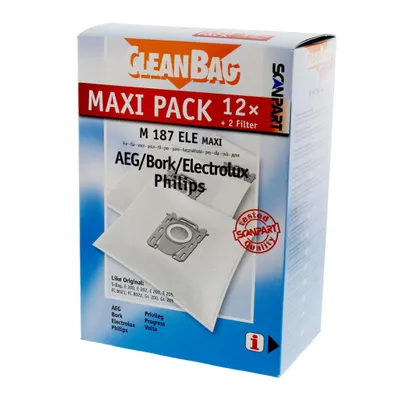 Obrázok produktu pre SCANPART 4012074039066, Vrecko na prach, Cylindrový vysávač, Biela, Syntetický, Box, 12 kusov
