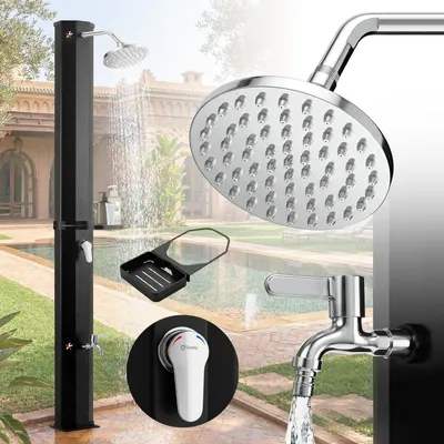 Produktbild von Solardusche 60L Gartendusche Fußdusche Pooldusche Außendusche Campingdusche Outdoor Dusche Regendusche