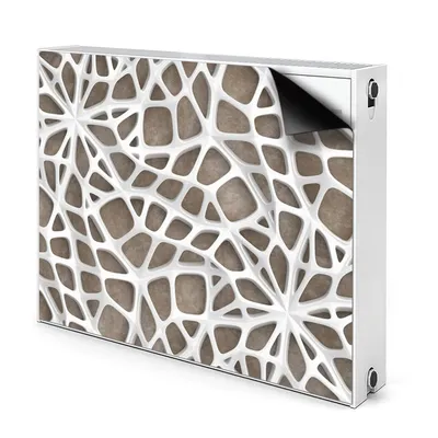 Produktbild von Magnet Verkleidung Abdeckung Heizkörperabdeckung Heizkörperabdeckung 110x60 cm  - Muster, weiß, gitter