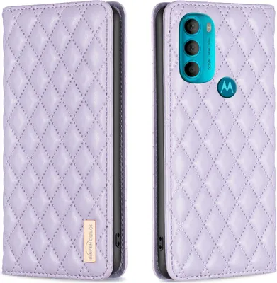 Produktbild von Moto G71 5G Hülle, Elegant Bookstyle Flip Leder Kartenfächer Schutzhülle mit Ständer für Motorola Moto G71 5G Lila