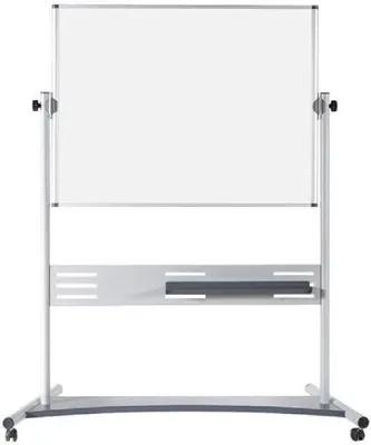 Produktbild von Bi-office Whiteboard QR5204GR mobil drehbar emailliert 120x90cm