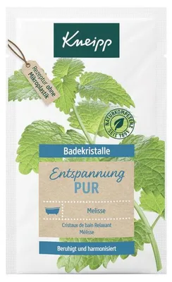 Produktbild von Kneipp Badekristalle Entspannung Pur, Badekristalle, Transparent, Melisse, Unisex, Sodium Chloride, Sodium Carbonate, Sodium Methyl OleoylTaurate, Cymbopogon Nardus (Citronella)..., 60 g