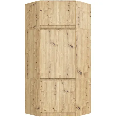 Immagine prodotto di Akord Armadio Angolare Con Sovrastruttura In Rovere Artigianale 100X50X235
