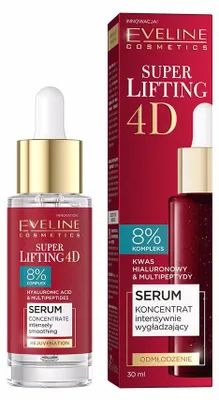 Produktbild von Eveline Cosmetics SUPER LIFTING 4D – feuchtigkeitsspendendes, regenerierendes Serum