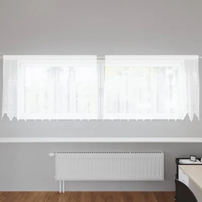 Obrázok produktu pre Čipková záclona so záclonami Biela 100 x 300 cm Polyester