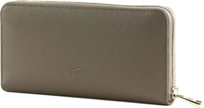 Produktbild von LACOSTE Leder Geldbörse Zip Wallet Taupe