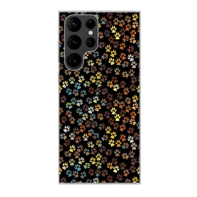 Produktbild von MuchoWow® Handyhülle Schutzhülle Hülle für Samsung Galaxy S22 Ultra Muster - Hunde - Pfoten - Jungen - Mädchen - Kinder - Kinder Silikon Softcase Handy Hülle - Abbildung