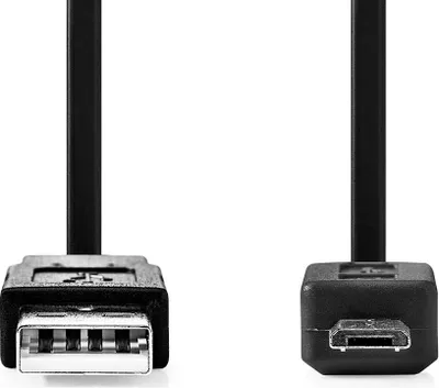 Obrázok produktu pre Nedis CCGP60505BK10, 1 m, USB A, Micro-USB B, USB 3.2 Gen 1 (3.1 Gen 1), 0,48 Gbit/s, Čierna