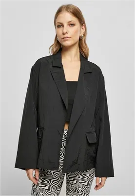 Obrázek produktu pro Urban Classics Ladies Oversized Crinkle Nylon Blazer black - M
