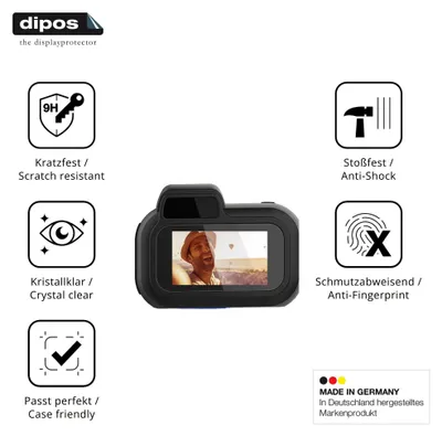 Produktbild von 2x Schutzfolie für banapoy 70YHD5BQUS - Anti-Shock 9H Folie dipos Glass Kunststoffglas