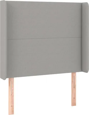 Immagine prodotto di Testiera ad Orecchio Grigio Chiaro 83x16x118/128 cm in Tessuto