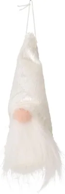 Obrázek produktu pro Vánoční přívěsek Otec Vánoc 11 cm - Bílý dekorativní přívěsek na vánoční stromek a vánoční ozdoby