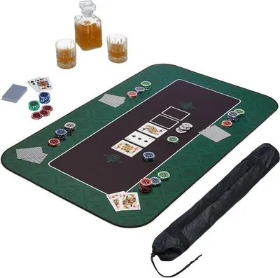 Produktbild von Pokermatte für den Pokerabend, passend für jeden mittelgroßen Tisch, Abmessungen 100x60 cm