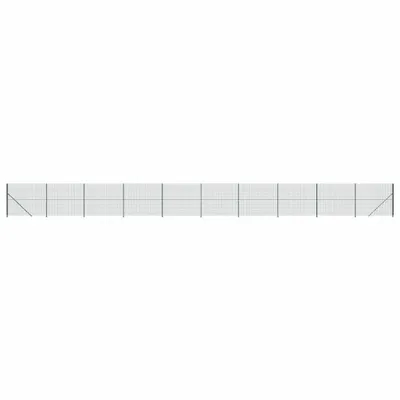 Produktbild von vidaXL Maschendrahtzaun mit Bodenflansch Grün 2x25 m