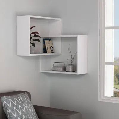Immagine prodotto di Skye Decor, Ring - White, mensole da parete, bianche, in truciolato melaminico, 68 x 68 x 60 cm