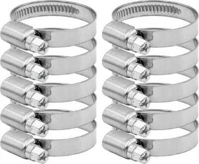 Produktbild von Schlauchschellen Edelstahl 27-51 mm 10 Stück Für Garten, Waschmaschine