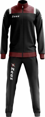 Produktbild von XL NERO-GRANATA|Zeus Tuta Relax Vesuvio Herren Trainingsanzug Schwarz Dunkelrot
