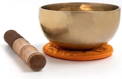 Produktbild von Orangefarbenes Herzschallhölzchen mit Leder