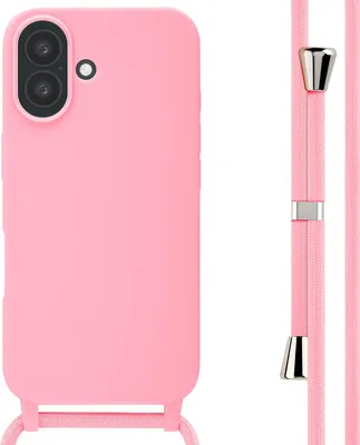 Obrázok produktu pre imoshion Silikónové puzdro so šnúrou pre Apple iPhone 16 - Ružové