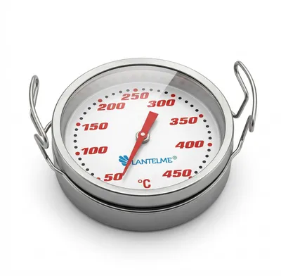 Produktbild von Edelstahl Grillthermometer 450°C zum Auflegen mit Henkel Thermometer für Grillrost Grillgitter Grillraum Analog Grillthermometer Temperaturmesser