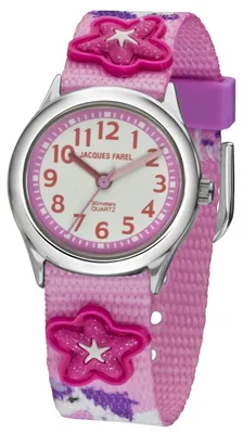 Produktbild von JACQUES FAREL HCC3134 Einhorn Uhr Mädchen Kinderuhr Textil mehrfarbig