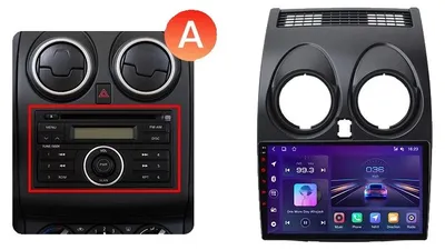 Productafbeelding van Autoradio met touchscreen, multimediaplayer, compatibel met Nissan Qashqai (J10) van 2006-2013, ingebouwde koeler, Android GPS-navigatie, model V1 C (2GB-32GB) - A