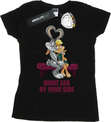 Produktbild von Looney Tunes - "Valentine's Cuddle" T-Shirt für Damen BI27395 (M) (Schwarz)