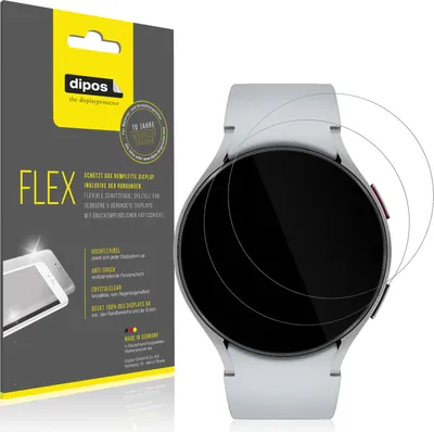 Produktbild von 2x Schutzfolie für Samsung Galaxy Watch 6 44mm Folie, 100% Displayabdeckung, dipos Flex