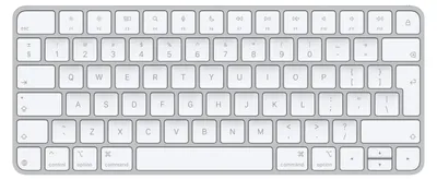 Produktbild von Apple Magic, Mini, Verkabelt & Kabellos, USB + Bluetooth, QWERTY, Weiß