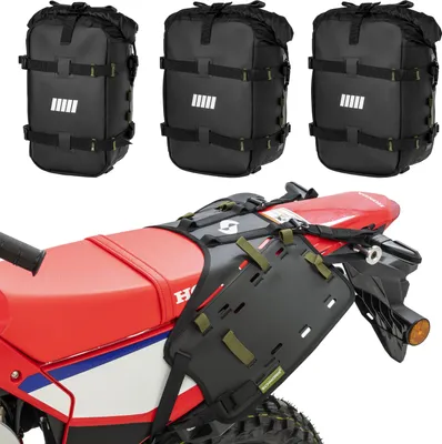 Immagine prodotto di SCHNORR BagHub + borse laterali set di 3 borse morbide per moto da 48 L - compatibili con Honda CRF 300 L