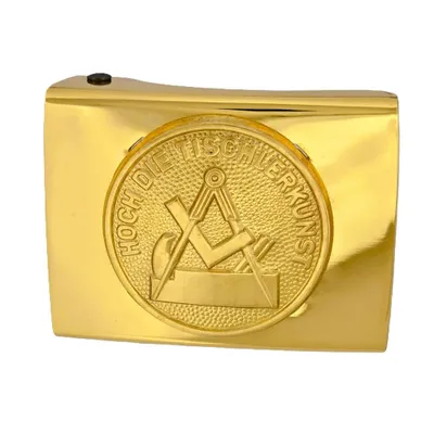 Produktbild von Koppelschloss Hoch Die Tischlerkunst Handwerk und Zunft – golden - für Alt-Meister - für 4,5 cm breite Koppelgürtel