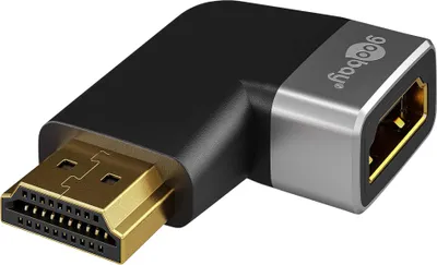 Produktbild von Goobay 72012, HDMI Typ A (Standard), HDMI Typ A (Standard), Männlich, Weiblich, Gerade, Abgewinkelt