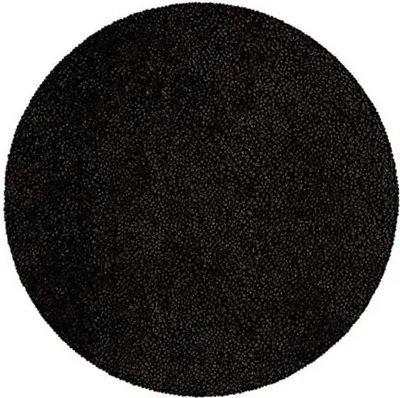 Produktbild von Spirella Badteppich Badematte Duschvorleger Mikrofaser Hochflor | flauschig | rutschhemmend | geeignet für Fußbodenheizung |60 cm Rund | Schwarz