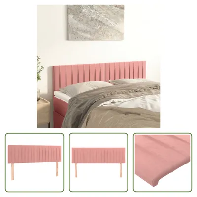 Produktbild von The Living Store Kopfteile 2 Stk. Rosa 72x5x78/88 cm Samt
