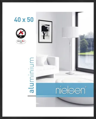 Produktbild von nielsen Aluminium Bilderrahmen C2-B1, 40x50 cm, Struktur Schwarz Matt
