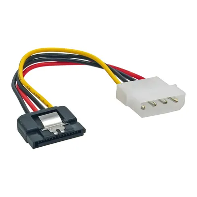 Immagine prodotto di Cavo adattatore di alimentazione SATA InLine® 29670A, 1x 13,34 cm (5,25") femmina a 15pin SATA maschio, 0,15 m, con capocorda