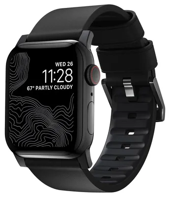 Produktbild von Nomad Active Band Pro, Band, Smartwatch, Schwarz, Apple, Ultra / 46mm, Leder, Edelstahl