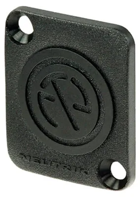 Produktbild von NEUTRIK® Abdeckplatte für D-Form-Frontplattenausschnitte, schwarz