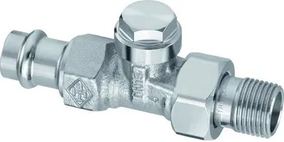 Produktbild von HEIMEIER Verschraubung Regulux, DN 15 Durchgang, Viega Pressanschluss 15 mm